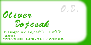 oliver dojcsak business card